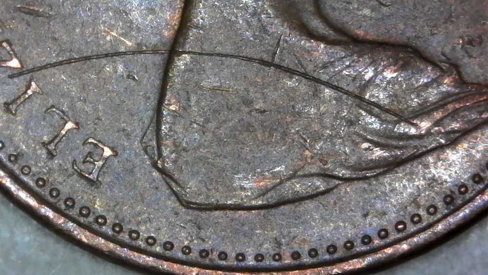 1968-Canadian-Cent-Struck-Through-Found-CRH!
